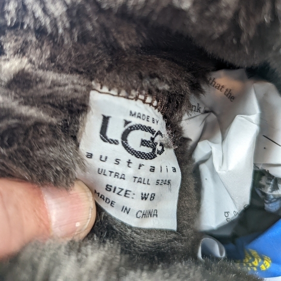 UGG Australia 5225 Ultra Tall Classic Boots Chocolate Womens sz 8 F8007A. Heel r - Picture 8 of 10